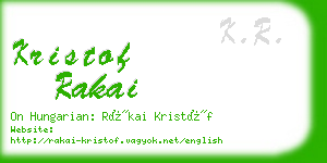 kristof rakai business card